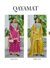 1119 To 1122 Qayamat Chinon Embroidery Sharara Suits